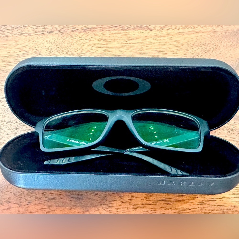 Black Oakley kids eye glass frame